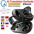 Fones de ouvido tradutor ai, tradutores em tempo real, 144 idiomas, tradutor de voz, sem fio, bluetooth, para viagens