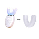 Escova de Dentes Elétrica Automática 360° em Formato U com Luz de Clareamento Fria