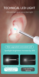 Limpador visual inteligente de ouvido com câmera 1296p e Conexão Wi-Fi